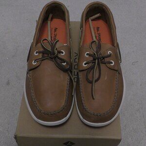 Paul Sperry Men's Sojourn Leather Tan/Orange Boat Shoes Size 11